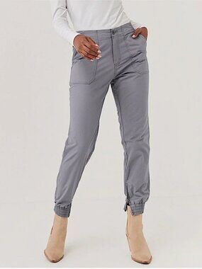 Pact Woven Twill Utility Jogger Organic Cotton Gray Purple